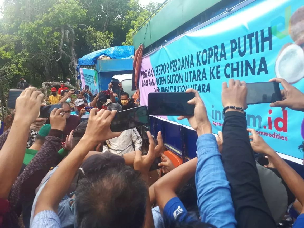Di Tengah Pandemi, Bumdesma di Buton Utara Ekspor Kopra Putih ke China - Desapedia