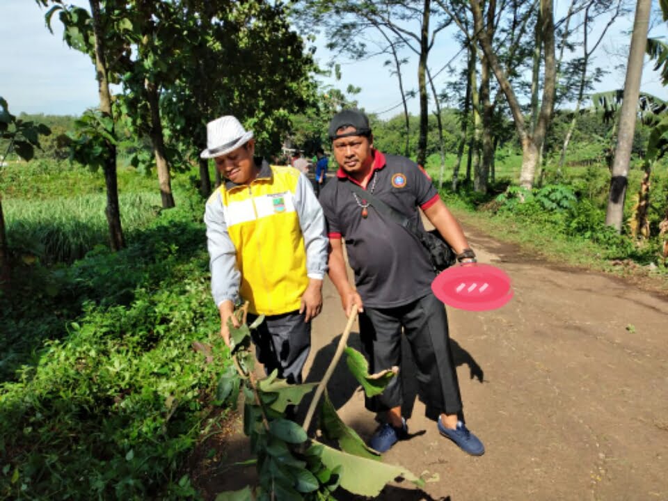 Pemdes Ragemanunggal dan Muspika Setu Gotong Royong Bersihkan Jalan Desa
