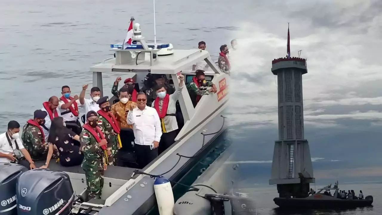 Kunker Waka Komite I DPD RI dan Wamen ATR/BPN di Kaltara Berakhir di Suar Karang Unarang Sebatik - Desapedia