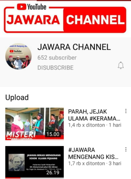 Kanal YouTube Jawara Channel Bikin Gempar Bekasi - Desapedia