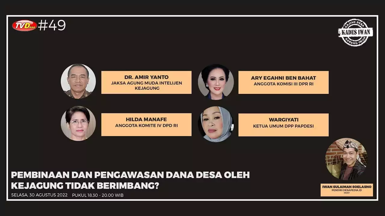 Pembinaan dan Pengawasan Dana Desa oleh Kejagung Tidak Berimbang? - PT Desapedia Bangun Jaya