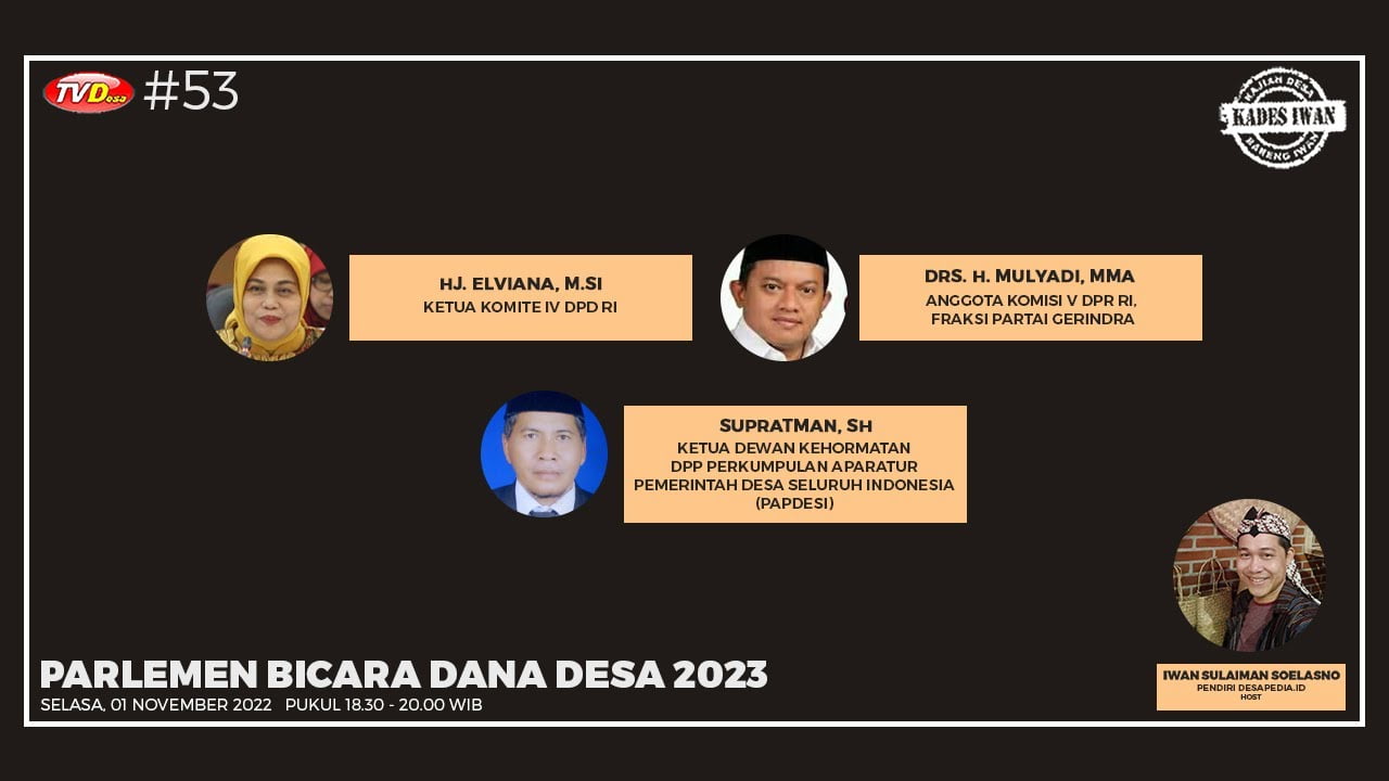 Parlemen Bicara Dana Desa 2023 - Desapedia
