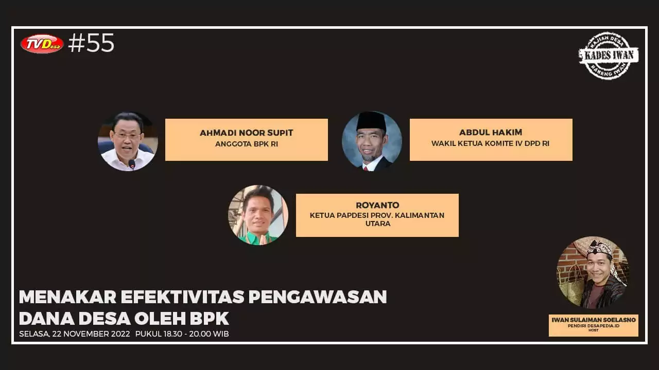 Live KADES IWAN Desapedia.ID Menakar Efektivitas Pengawasan Dana Desa oleh BPK