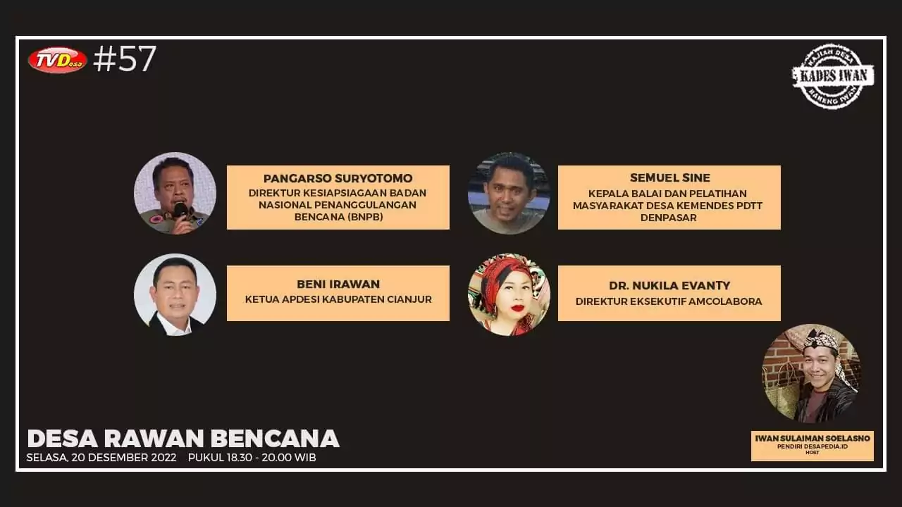 Talkshow Kajian Desa bareng Iwan - Desa Rawan Bencana