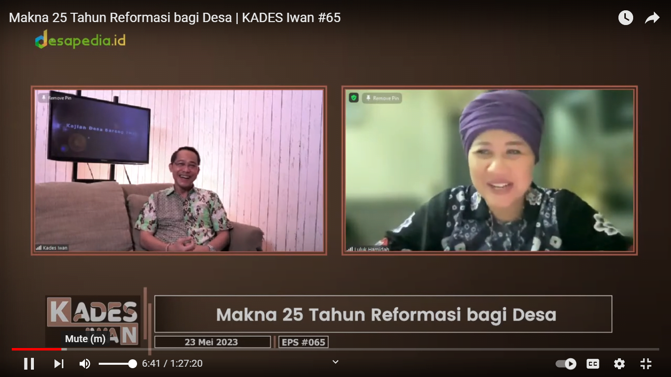 Luluk Nur Hamidah di Talkshow Kades Iwan TV Desa: Revisi UU Desa untuk Memastikan Rp 5 Miliar Per Desa - Desapedia