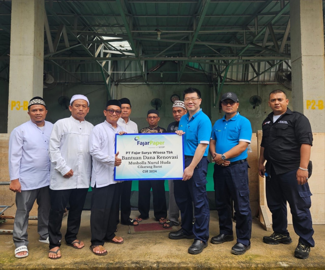 Fajar Paper Beri Dukungan Dana untuk Pembangunan Mushola Nurul Huda di Desa Telaga Murni